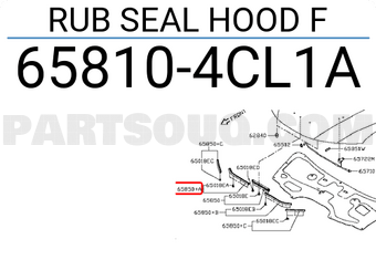 Nissan 658104CL1A RUB SEAL HOOD F