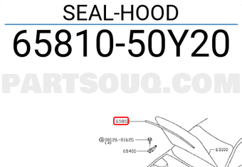 Nissan 6581050Y20 SEAL-HOOD