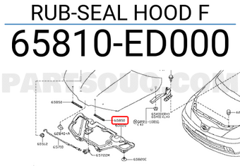 Nissan 65810ED000 RUB-SEAL HOOD F