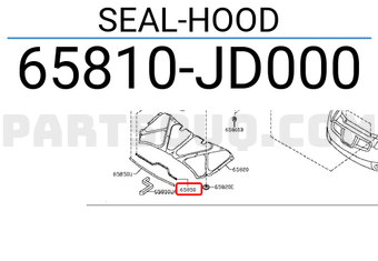 Nissan 65810JD000 SEAL-HOOD