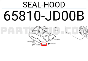 Nissan 65810JD00B SEAL-HOOD