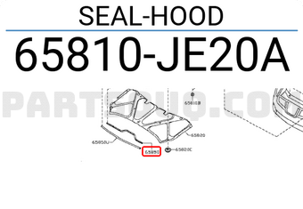 Nissan 65810JE20A SEAL-HOOD