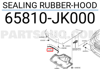 Nissan 65810JK000 SEALING RUBBER-HOOD