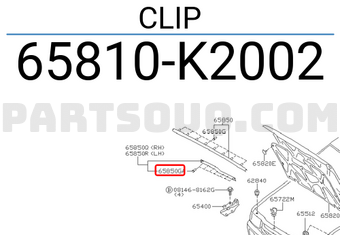 Nissan 65810K2002 CLIP