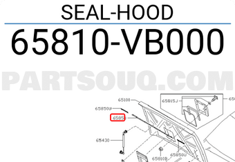 Nissan 65810VB000 SEAL-HOOD