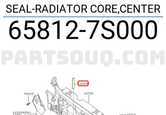 Nissan 658127S000 SEAL-RADIATOR CORE,CENTER