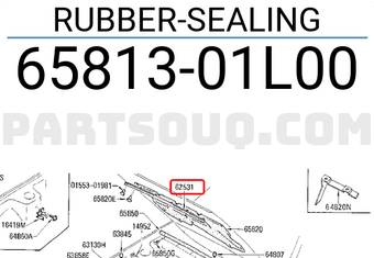 Nissan 6581301L00 RUBBER-SEALING