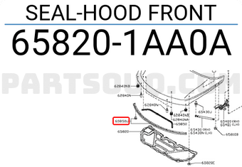 Nissan 658201AA0A SEAL-HOOD FRONT