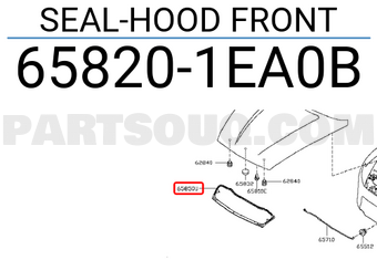Nissan 658201EA0B SEAL-HOOD FRONT