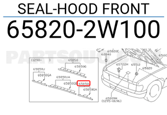 Nissan 658202W100 SEAL-HOOD FRONT