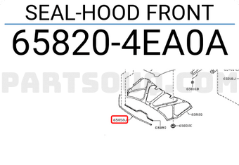 Nissan 658204EA0A SEAL-HOOD FRONT