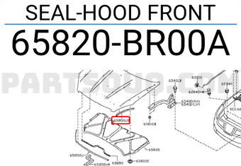 Nissan 65820BR00A SEAL-HOOD FRONT
