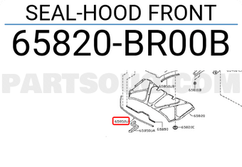 Nissan 65820BR00B SEAL-HOOD FRONT