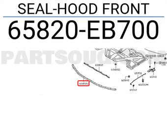 Nissan 65820EB700 SEAL-HOOD FRONT