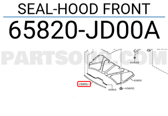 Nissan 65820JD00A SEAL-HOOD FRONT