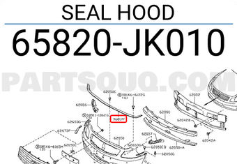 Nissan 65820JK010 SEAL HOOD