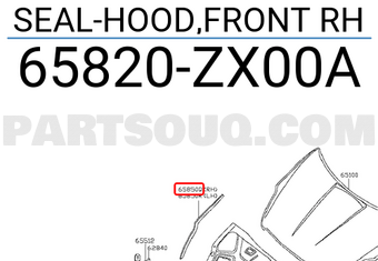 小物 T o shi SEAL-HOOD,FRONT RH 65820ZX00A | Nissan Parts | PartSouq