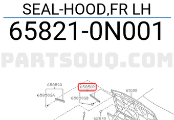 Nissan 658210N001 SEAL-HOOD,FR LH
