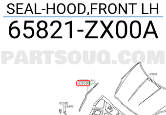Nissan 65821ZX00A SEAL-HOOD,FRONT LH