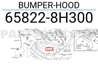 Nissan 658228H300 BUMPER-HOOD