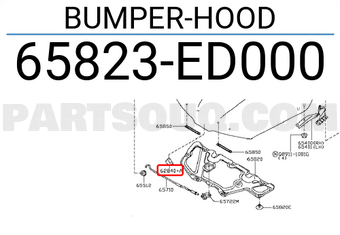 Nissan 65823ED000 BUMPER-HOOD