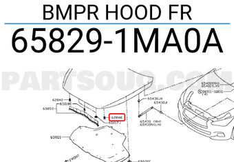 Nissan 658291MA0A BMPR HOOD FR