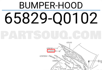 Nissan 65829Q0102 BUMPER-HOOD