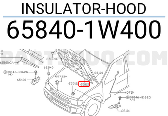 Nissan 658401W400 INSULATOR-HOOD