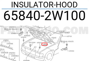 Nissan 658402W100 INSULATOR-HOOD