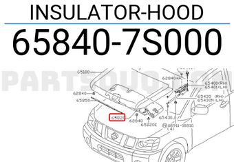 Nissan 658407S000 INSULATOR-HOOD