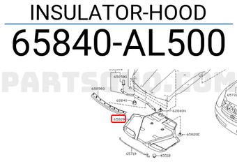 Nissan 65840AL500 INSULATOR-HOOD