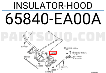 Nissan 65840EA00A INSULATOR-HOOD