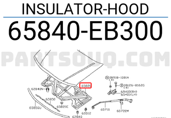 Nissan 65840EB300 INSULATOR-HOOD