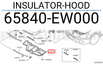 Nissan 65840EW000 INSULATOR-HOOD