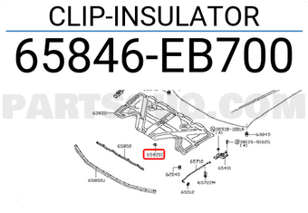 Nissan 65846EB700 CLIP-INSULATOR
