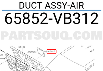 Nissan 65852VB312 DUCT ASSY-AIR