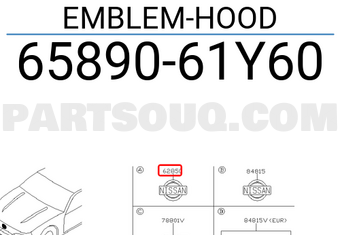 Nissan 6589061Y60 EMBLEM-HOOD