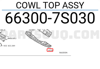 Nissan 663007S030 COWL TOP ASSY