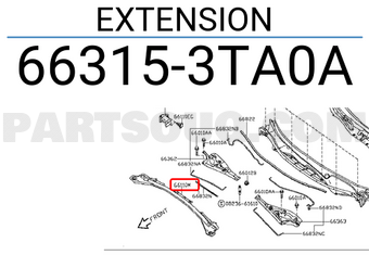Nissan 663153TA0A EXTENSION