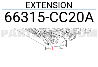 Nissan 66315CC20A EXTENSION