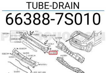 Nissan 663887S010 TUBE-DRAIN