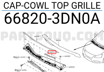 Nissan 668203DN0A CAP-COWL TOP GRILLE