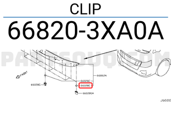 Nissan 668203XA0A CLIP