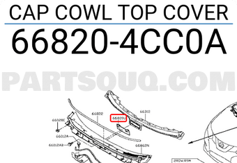 Nissan 668204CC0A CAP COWL TOP COVER