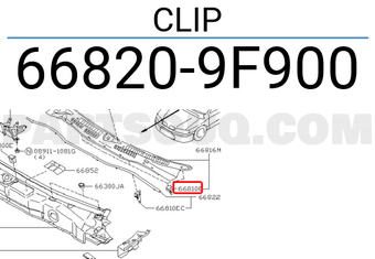 Nissan 668209F900 CLIP