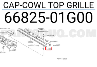 Nissan 6682501G00 CAP-COWL TOP GRILLE