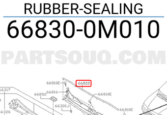 Nissan 668300M010 RUBBER-SEALING