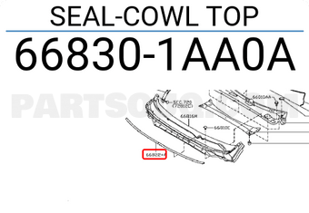 Nissan 668301AA0A SEAL-COWL TOP