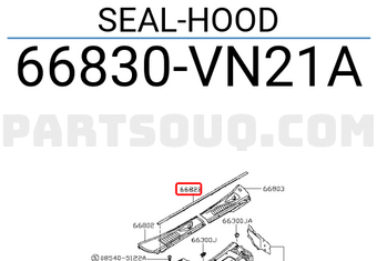 Nissan 66830VN21A SEAL-HOOD