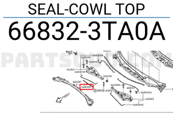 Nissan 668323TA0A SEAL-COWL TOP